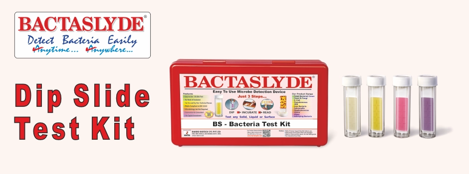 Bactaslyde dipslide bacteria test kit